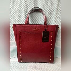 London Fog Burgundy 100th Anniversary Women's Tote Bag NWT